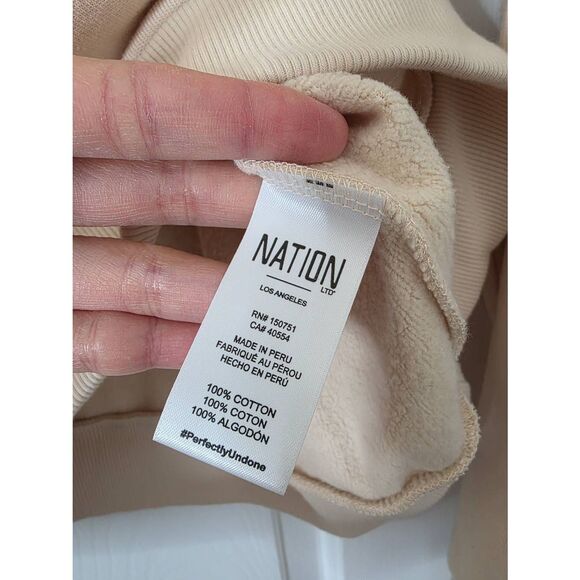 Nation LTD Esther Sweatshirt with Poplin L $225 - Picture 7 of 10